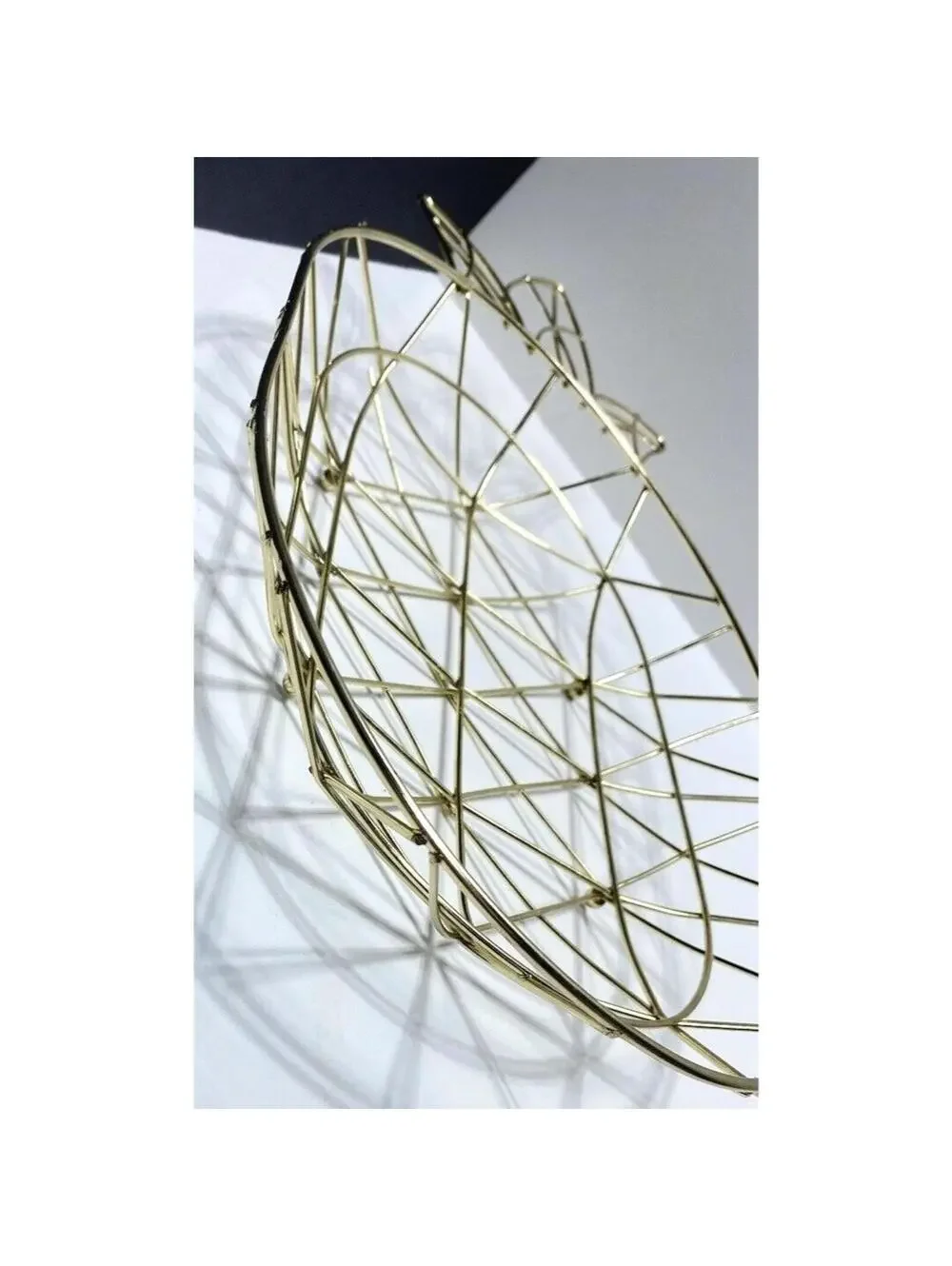 Pineapple Basket Kitchen Fruit Basket Holder Display Gold Fruit Decor, New!